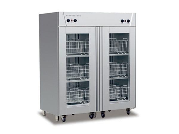Double door trolley type hot air circulating disinfection cabinet