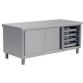Stainless steel single-pass working table